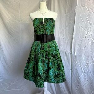 strapless green homecoming/formal/prom dress